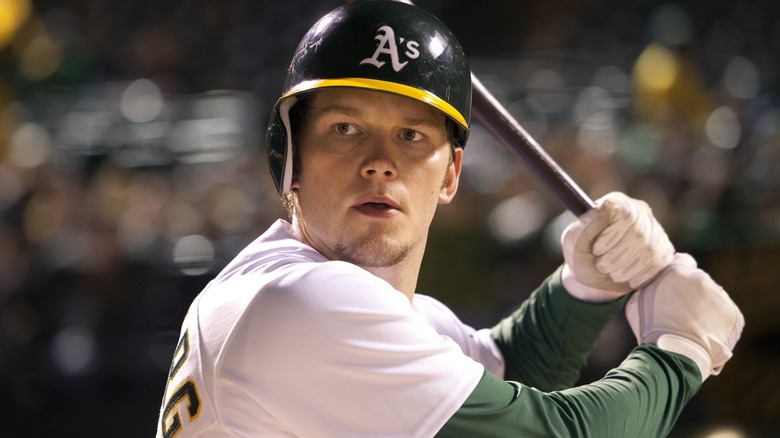 Chris Pratt as Scott Hatteberg in Moneyball