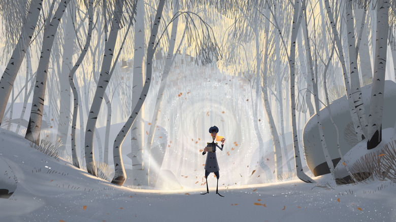 Jesper in woods with letters