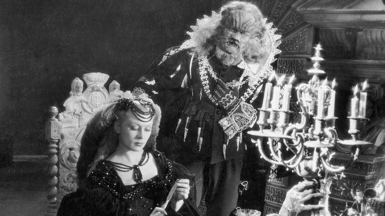 Josette Day and Jean Marais in "Beauty and the Beast" (1946)