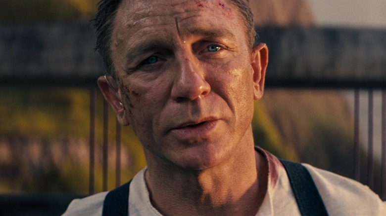Daniel Craig as James Bond preparing to die in No Time to Die