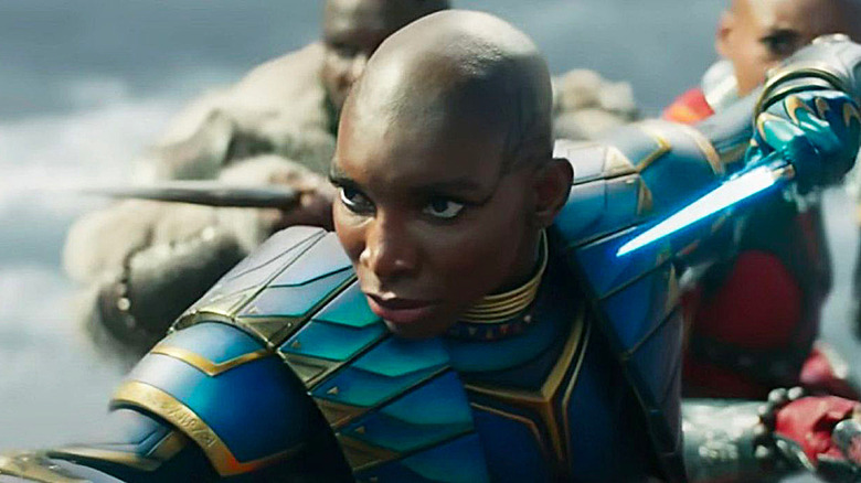 Michaela Coel as Aneka in Black Panther: Wakanda Forever