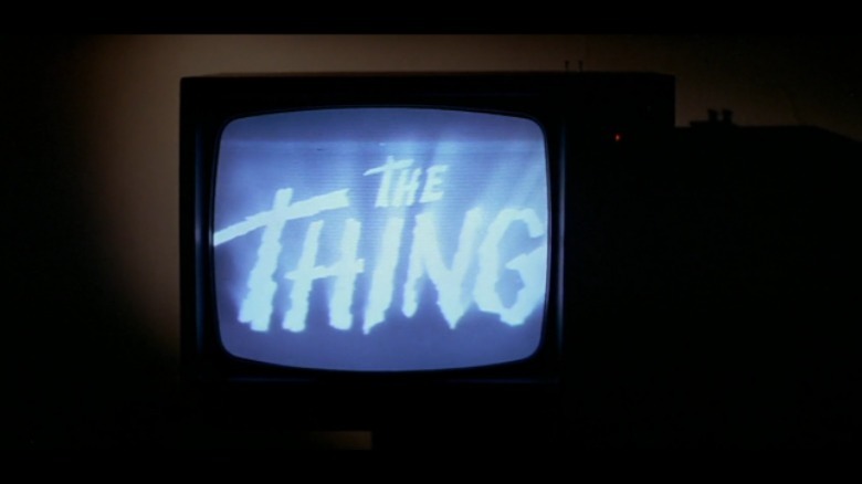 The Thing on television screen