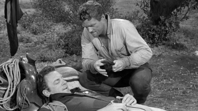 Pruit taking care of Marshall Dillon in Gunsmoke