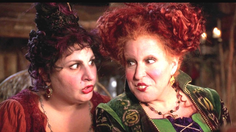 Sanderson sisters look at each other