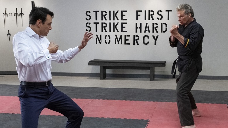 Daniel getting ready to fight John Kreese