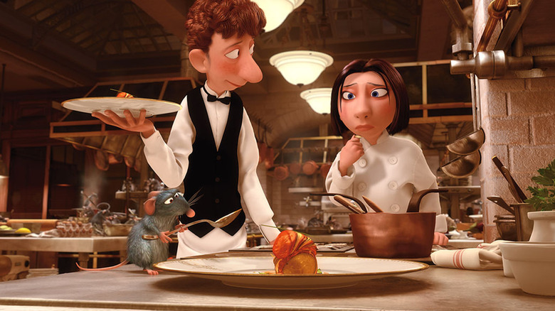 Remy makes dinner in Ratatouille