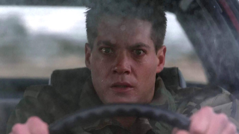 Aiden Devine wide eyes driving