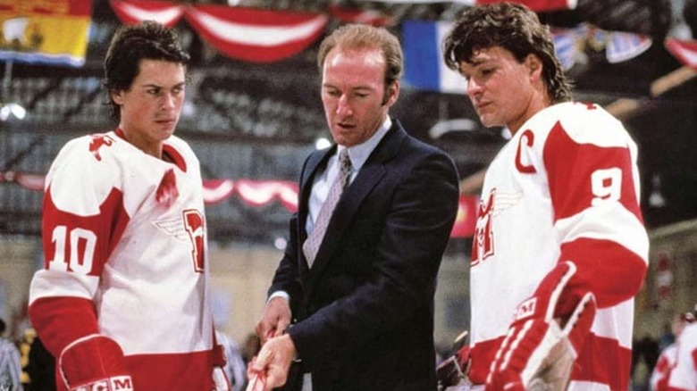 Ed Lauter coaches Rob Lowe and Patrick Swayze