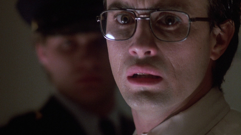 Jeffrey Combs looking worried