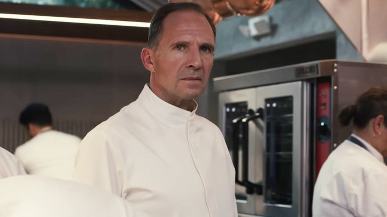 The Menu's Chef Julian scowling