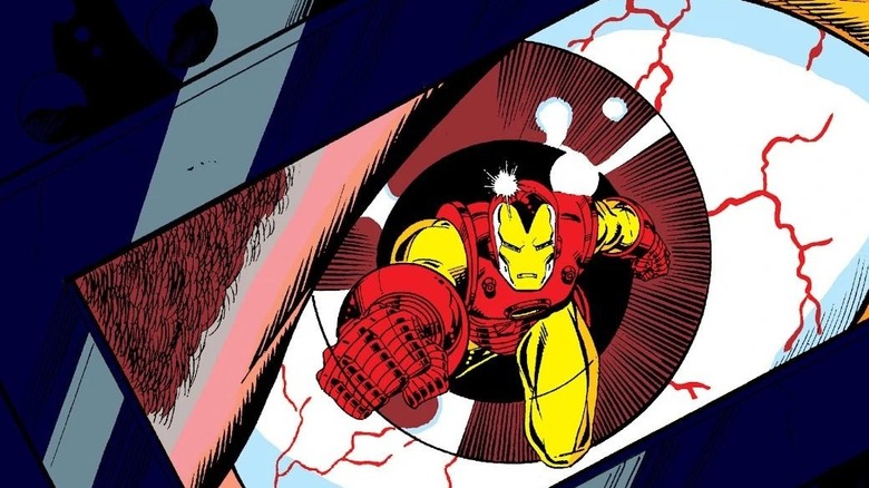 Doctor Doom staring at Iron Man