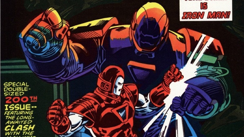 Iron Man fighting Iron Monger