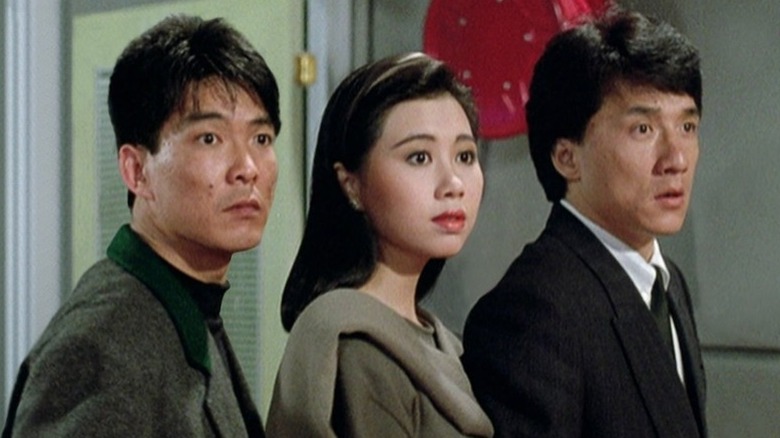 Jackie Chan surprised in Dragons Forever