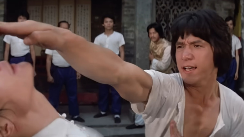 Jackie Chan fights in Snake in the Eagle's Shadow