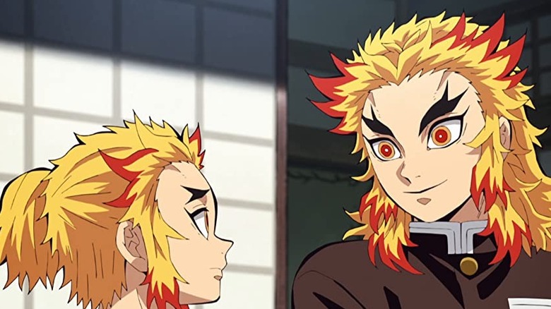 Kyojuro Rengoku and his brother in Demon Slayer