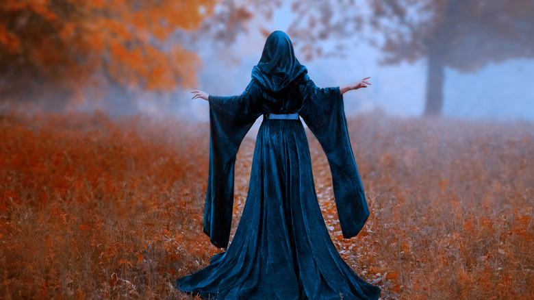 Blue cloaked wizard