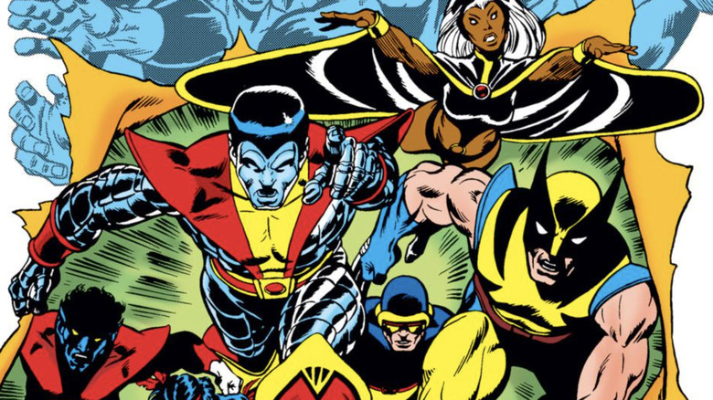 Nightcrawler, Colossus, Cyclops, Storm, and Wolverine on the Giant Size X-Men #1 cover