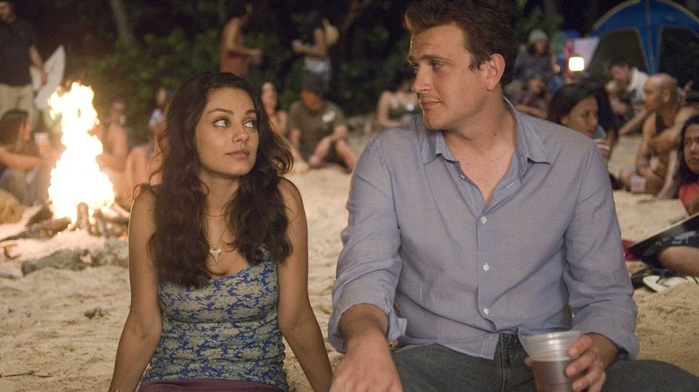 Mila Kunis on beach with Jason Segel Forgetting Sarah Marshall