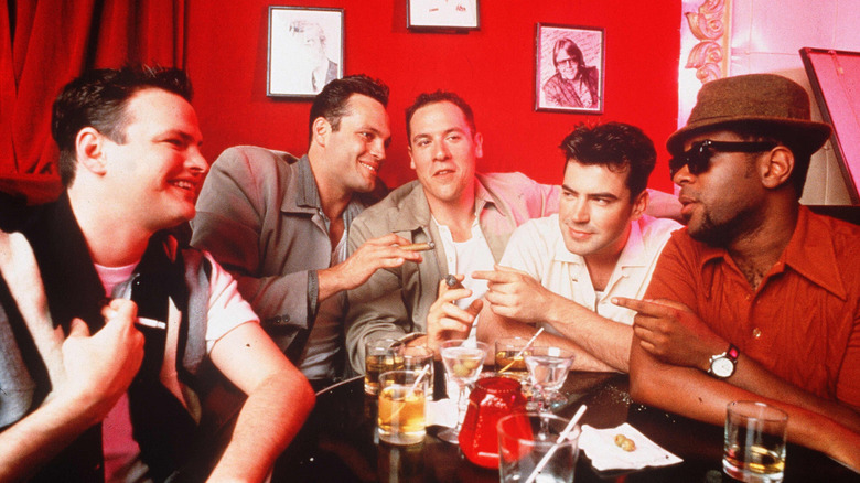 Mike Peters, Trent Walker, and friends having drinks