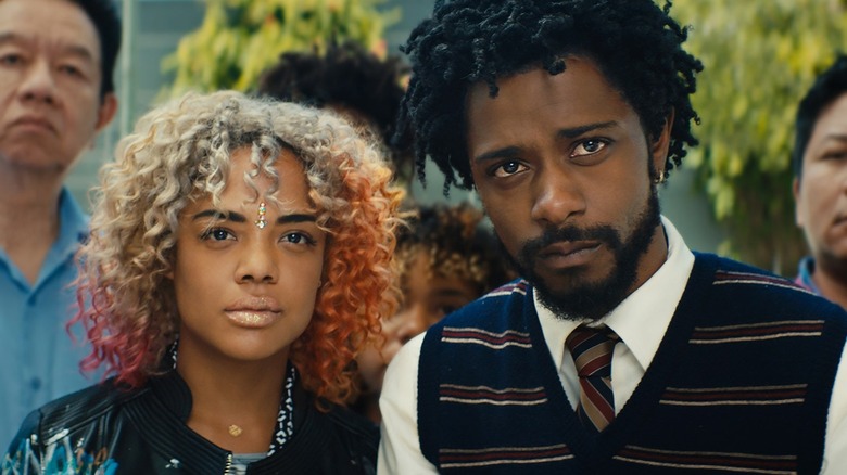Tessa Thompson and LaKeith Stanfield in "Sorry To Bother You"