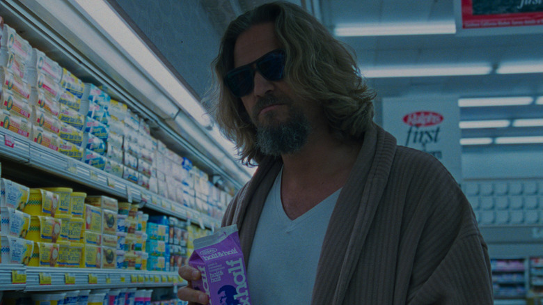 Jeff Bridges as The Dude in the butter aisle