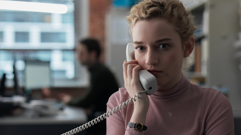 Julia Garner on the phone