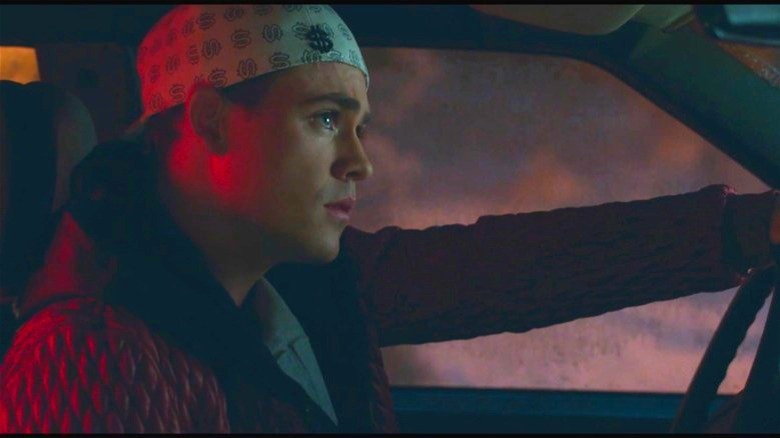 Dacre Montgomery in car