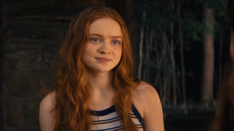 Sadie Sink striped top