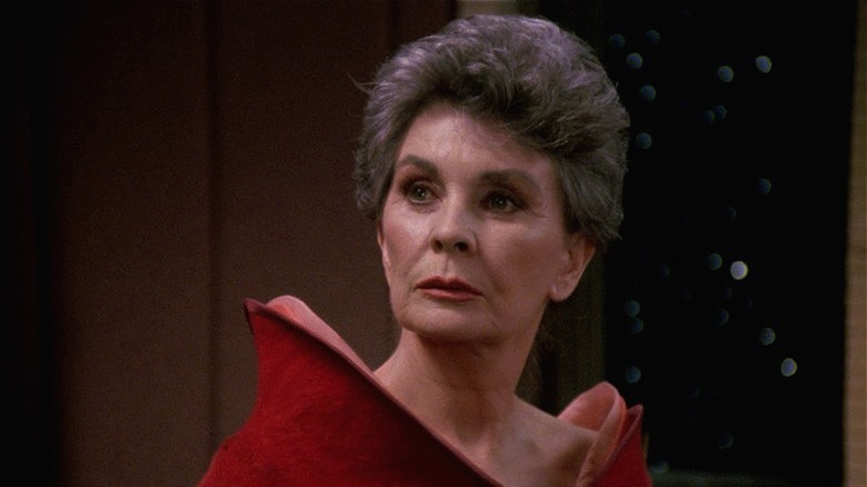 Admiral Satie in red dress