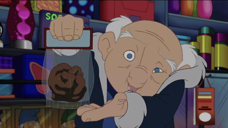 Whitey with a bag of poop in Eight Crazy Nights