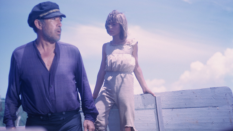 Pirate and girl on ship