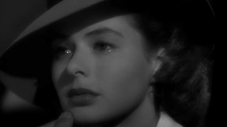 Ingrid Bergman crying in Casablanca
