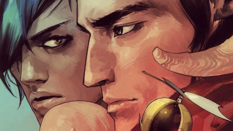 Alana and Marko with their faces together in Saga