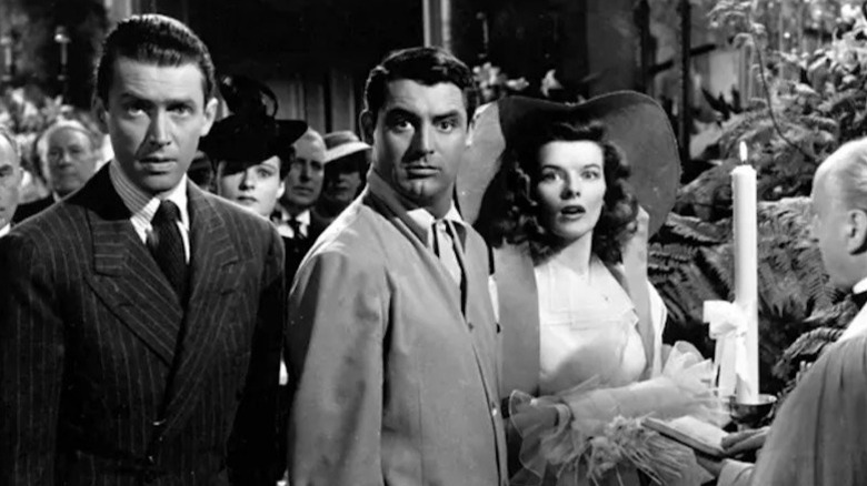 Jimmy Stewart with Cary Grant and