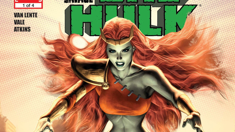 She-Hulk grimacing