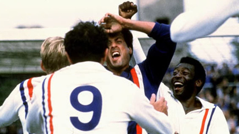 Sylvester Stallone & Pelé celebrate Escape to Victory