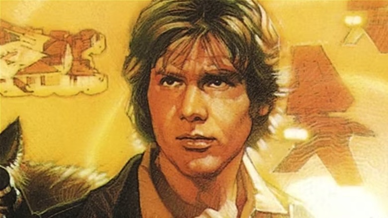 Han Solo holding a gun