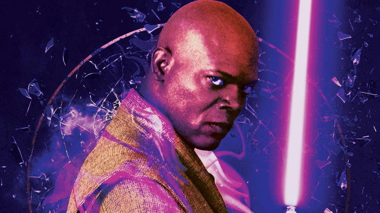 Mace Windu looks stern with a lightsaber on the Shatterpoint cover
