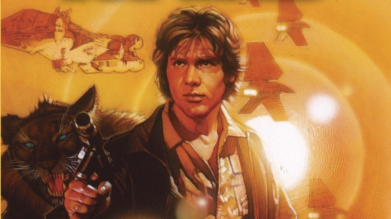 Han holds his gun on the Paradise Snare book cover