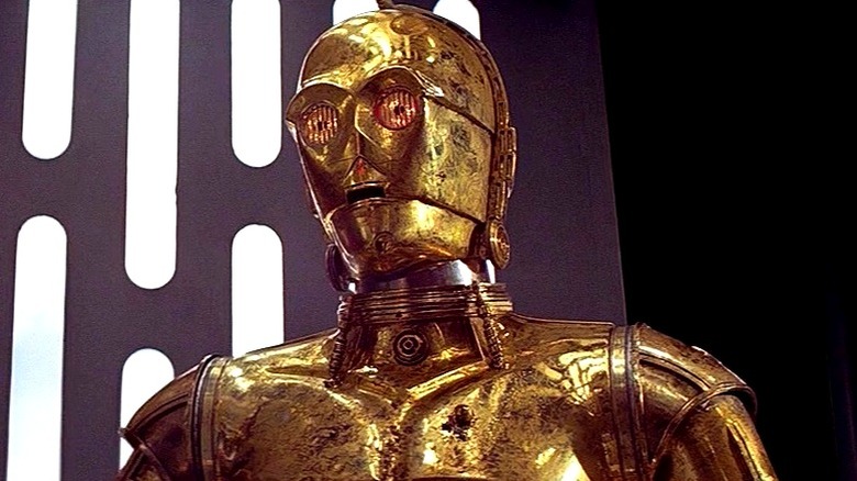 C-3P0 avoids stormtroopers