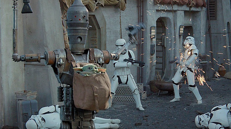 IG-11 shoots stormtroopers