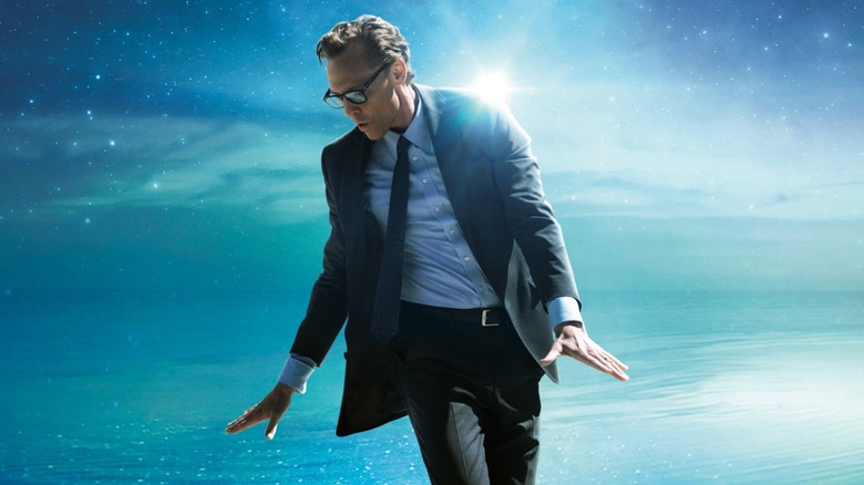 Tom Hiddleston as Charles Krantz dancing on the poster for The Life of Chuck