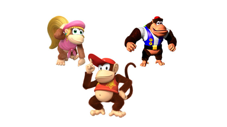 Diddy, Dixie, and Chunky stand idly