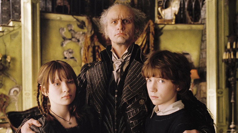 Emily Browning, Jim Carrey, and Liam Aiken in Lemony Snicket's A Series of Unfortunate Events