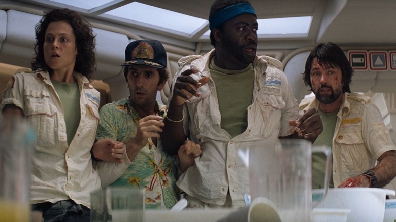 Sigourney Weaver, Harry Dean Stanton, Yaphet Kotto, and Tom Skerritt in Alien