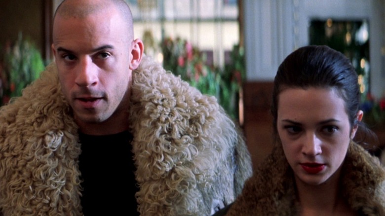 Vin Diesel and Asia Argento wear furry coats
