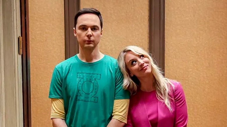 Sheldon and Penny in elevator Big Bang Theory