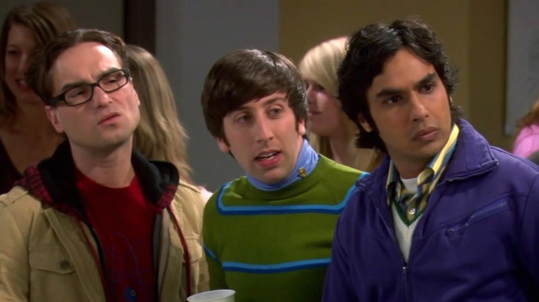 Leonard, Howard, and Raj in The Big Bang Theory