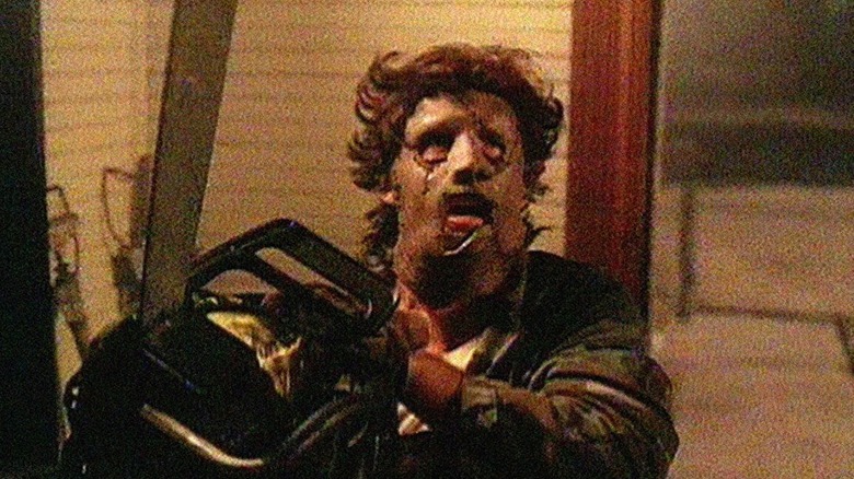 Leatherface holding chainsaw