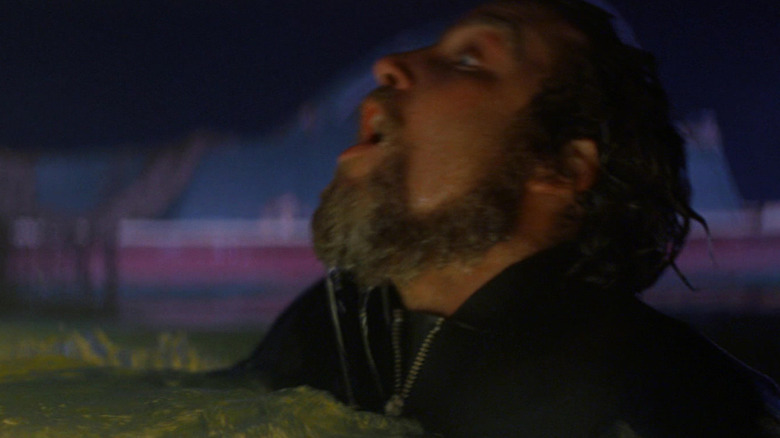 Richard Dreyfussin's Matt Hooper rises from the water that looks shocked by jaws